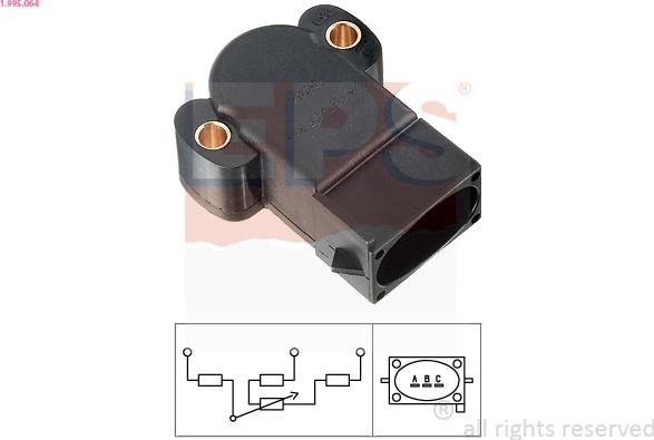 EPS 1-995-064 - Senzor, pozitie clapeta acceleratie aaoparts.ro