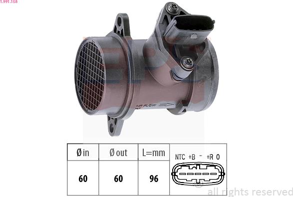 EPS 1.991.158 - Senzor debit aer aaoparts.ro