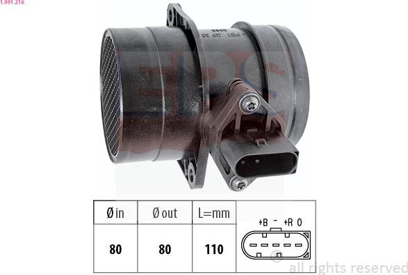 EPS 1.991.216 - Senzor debit aer aaoparts.ro
