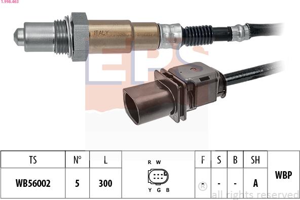 EPS 1.998.463 - Sonda Lambda aaoparts.ro