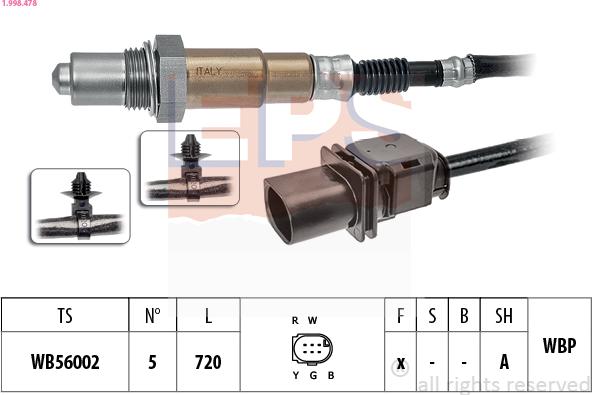 EPS 1.998.478 - Sonda Lambda aaoparts.ro