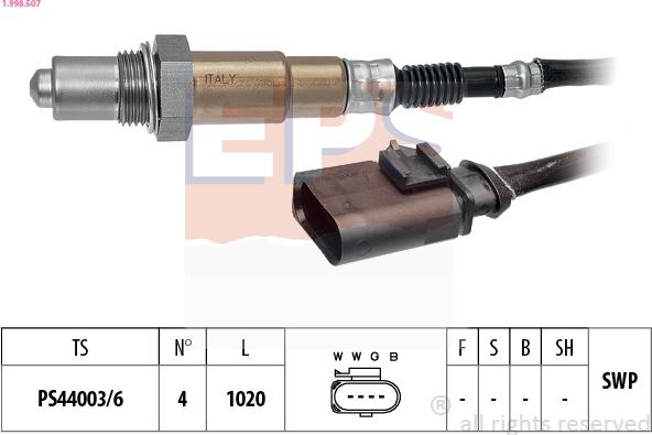 EPS 1.998.507 - Sonda Lambda aaoparts.ro