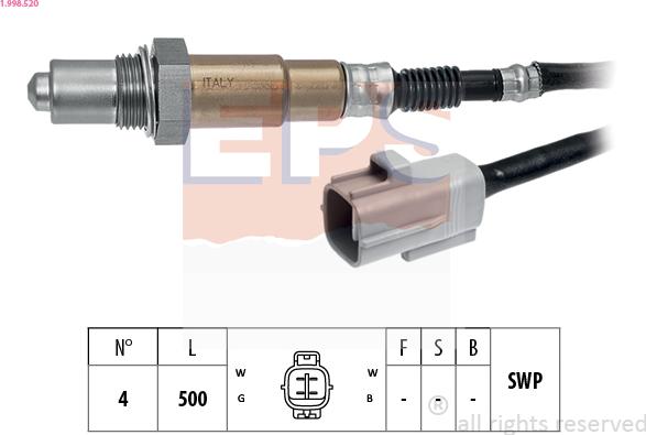 EPS 1.998.520 - Sonda Lambda aaoparts.ro