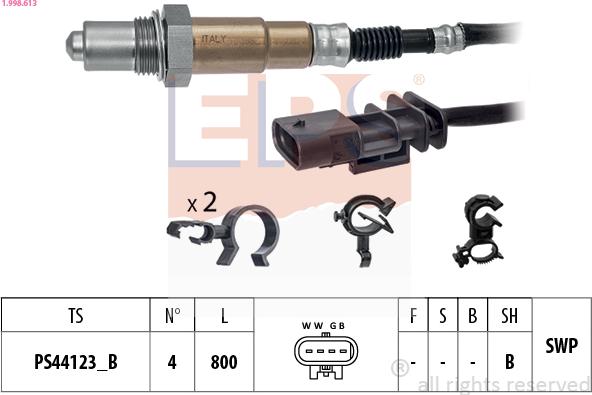 EPS 1.998.613 - Sonda Lambda aaoparts.ro