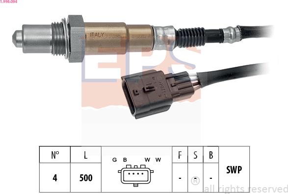 EPS 1.998.094 - Sonda Lambda aaoparts.ro