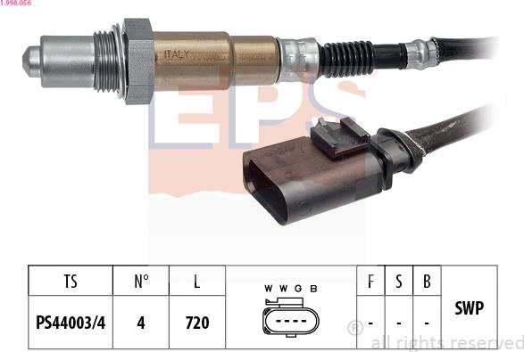 EPS 1.998.056 - Sonda Lambda aaoparts.ro