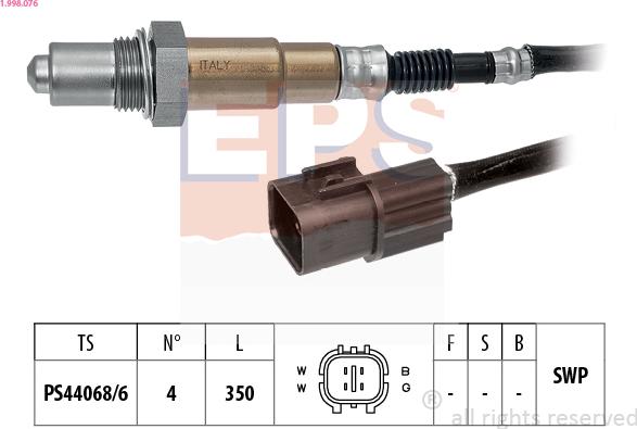 EPS 1.998.076 - Sonda Lambda aaoparts.ro