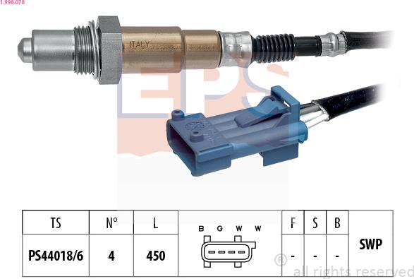 EPS 1.998.078 - Sonda Lambda aaoparts.ro