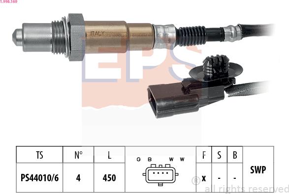 EPS 1.998.169 - Sonda Lambda aaoparts.ro