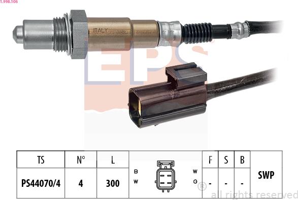 EPS 1.998.106 - Sonda Lambda aaoparts.ro