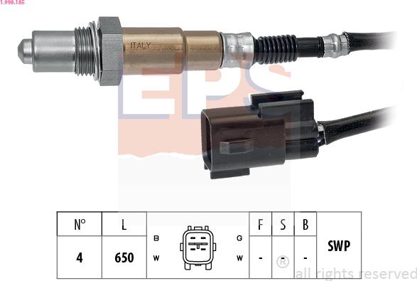 EPS 1.998.185 - Sonda Lambda aaoparts.ro