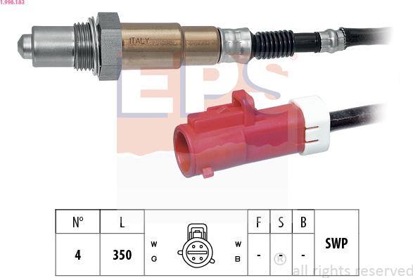 EPS 1.998.183 - Sonda Lambda aaoparts.ro