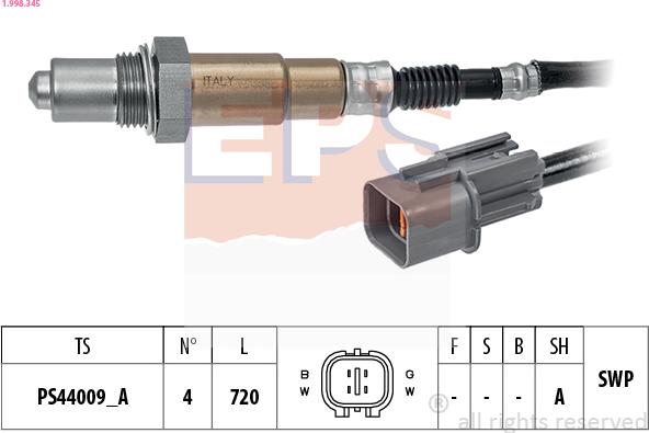 EPS 1.998.345 - Sonda Lambda aaoparts.ro