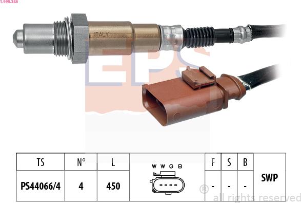 EPS 1.998.348 - Sonda Lambda aaoparts.ro