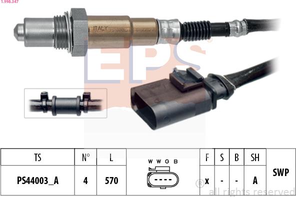 EPS 1.998.347 - Sonda Lambda aaoparts.ro