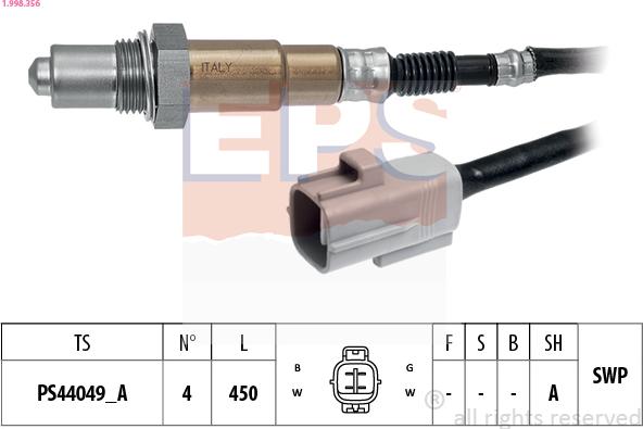 EPS 1.998.356 - Sonda Lambda aaoparts.ro