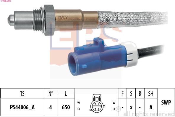 EPS 1.998.300 - Sonda Lambda aaoparts.ro