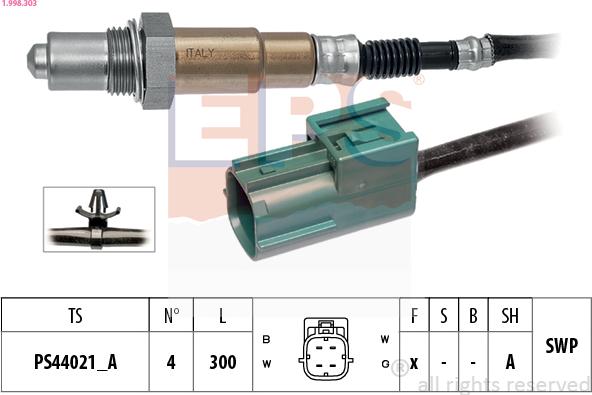 EPS 1.998.303 - Sonda Lambda aaoparts.ro