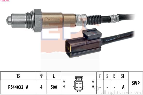 EPS 1.998.336 - Sonda Lambda aaoparts.ro