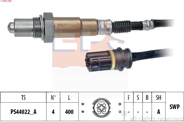 EPS 1.998.290 - Sonda Lambda aaoparts.ro