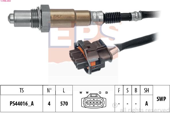 EPS 1.998.264 - Sonda Lambda aaoparts.ro