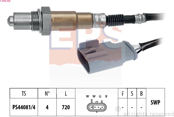 EPS 1.998.208 - Sonda Lambda aaoparts.ro