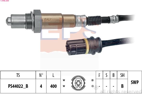 EPS 1.998.284 - Sonda Lambda aaoparts.ro