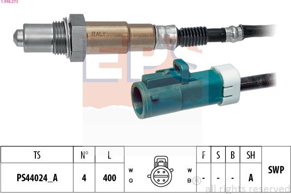EPS 1.998.273 - Sonda Lambda aaoparts.ro