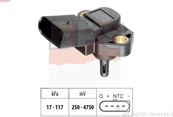 EPS 1.993.071 - Senzor presiune aer aaoparts.ro