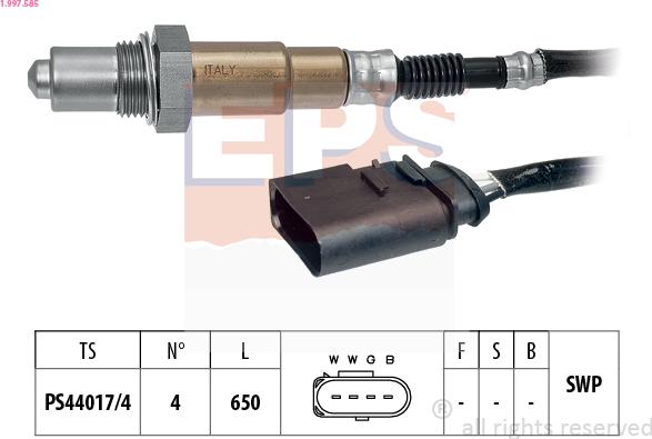 EPS 1.997.585 - Sonda Lambda aaoparts.ro