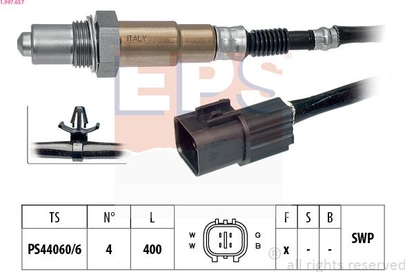 EPS 1.997.657 - Sonda Lambda aaoparts.ro