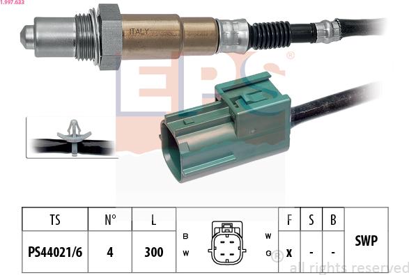 EPS 1.997.633 - Sonda Lambda aaoparts.ro