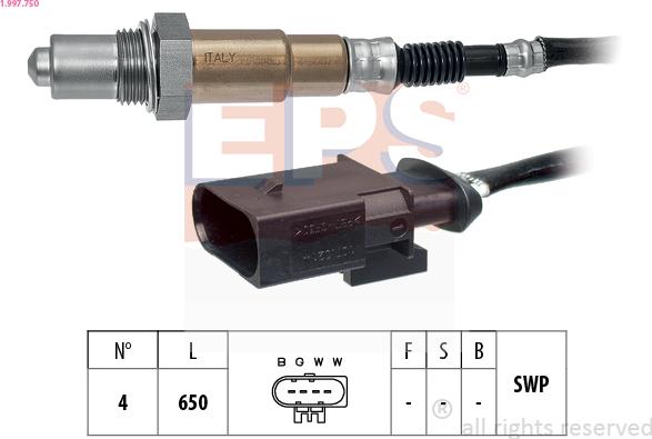 EPS 1.997.750 - Sonda Lambda aaoparts.ro