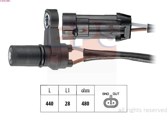 EPS 1.953.495 - Senzor turatie, cutie de viteza automata aaoparts.ro