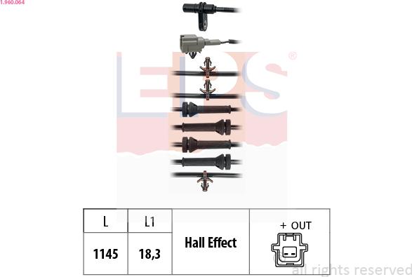 EPS 1.960.064 - Senzor,turatie roata aaoparts.ro