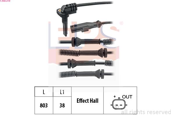 EPS 1.960.219 - Senzor,turatie roata aaoparts.ro