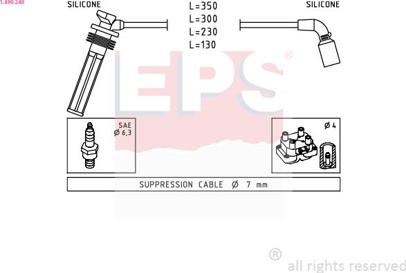 EPS 1.499.249 - Set cablaj aprinder aaoparts.ro