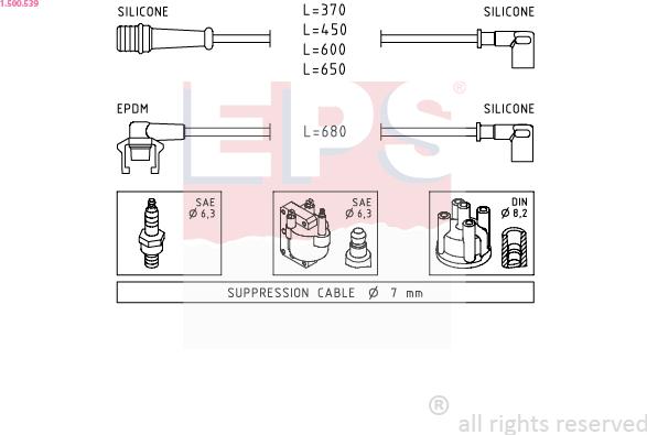 EPS 1.500.539 - Set cablaj aprinder aaoparts.ro