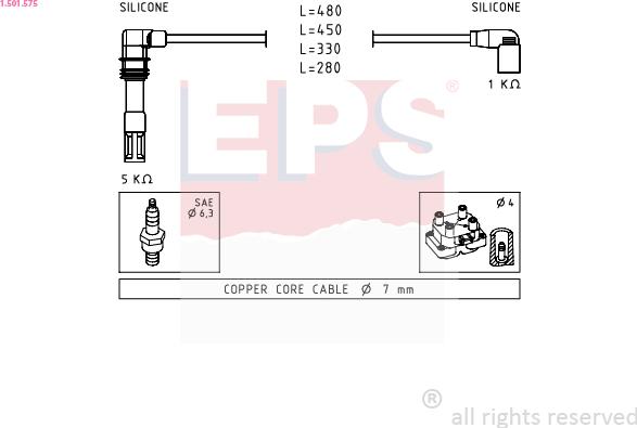 EPS 1.501.575 - Set cablaj aprinder aaoparts.ro