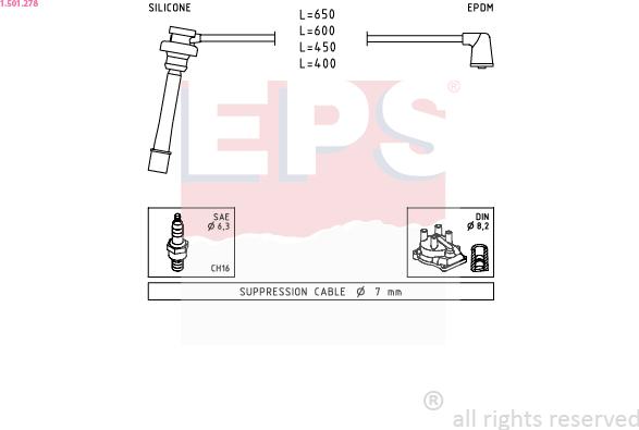 EPS 1.501.278 - Set cablaj aprinder aaoparts.ro