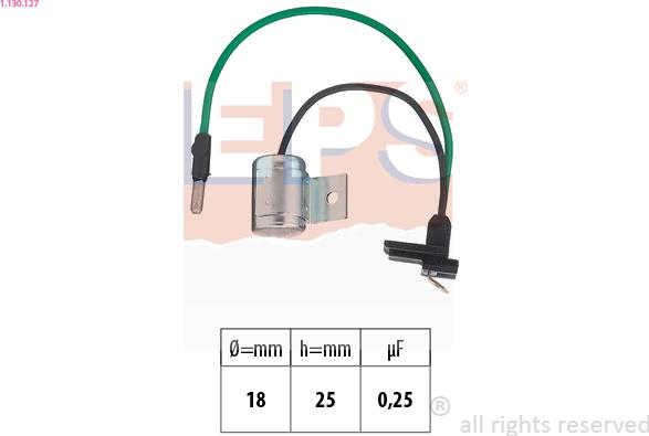 EPS 1.130.127 - Condensator, aprindere aaoparts.ro