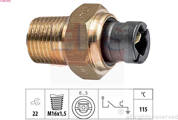 EPS 1.840.000 - Senzor,temperatura lichid de racire aaoparts.ro