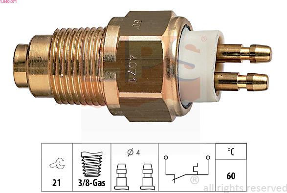 EPS 1.840.071 - Senzor,temperatura lichid de racire aaoparts.ro