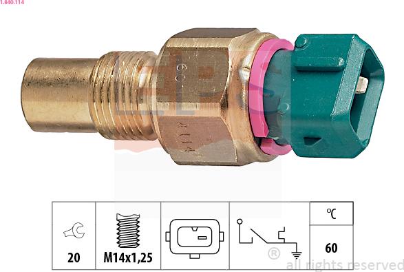 EPS 1.840.114 - Senzor,temperatura lichid de racire aaoparts.ro