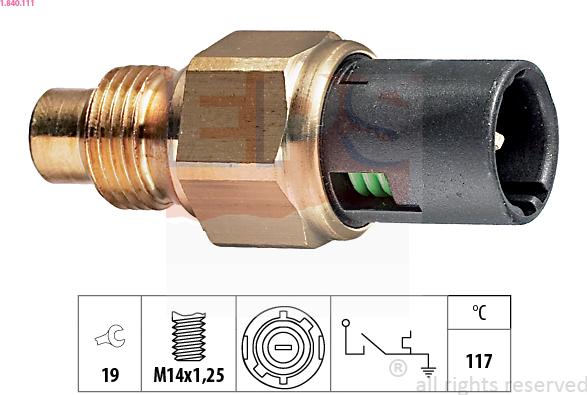EPS 1.840.111 - Senzor,temperatura lichid de racire aaoparts.ro