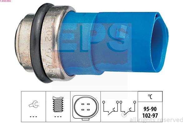 EPS 1.850.692 - Comutator temperatura, ventilator radiator aaoparts.ro