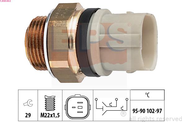 EPS 1.850.652 - Comutator temperatura, ventilator radiator aaoparts.ro