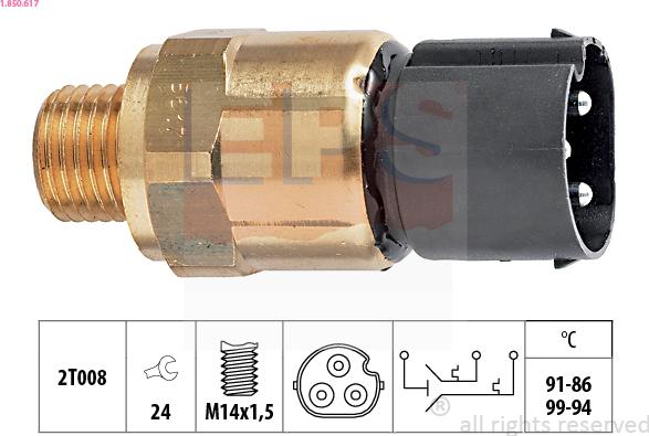 EPS 1.850.617 - Comutator temperatura, ventilator radiator aaoparts.ro