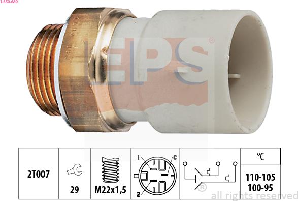 EPS 1.850.689 - Comutator temperatura, ventilator radiator aaoparts.ro