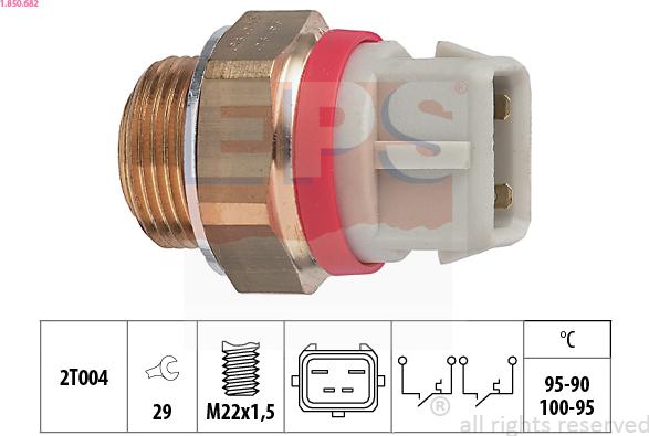 EPS 1.850.682 - Comutator temperatura, ventilator radiator aaoparts.ro